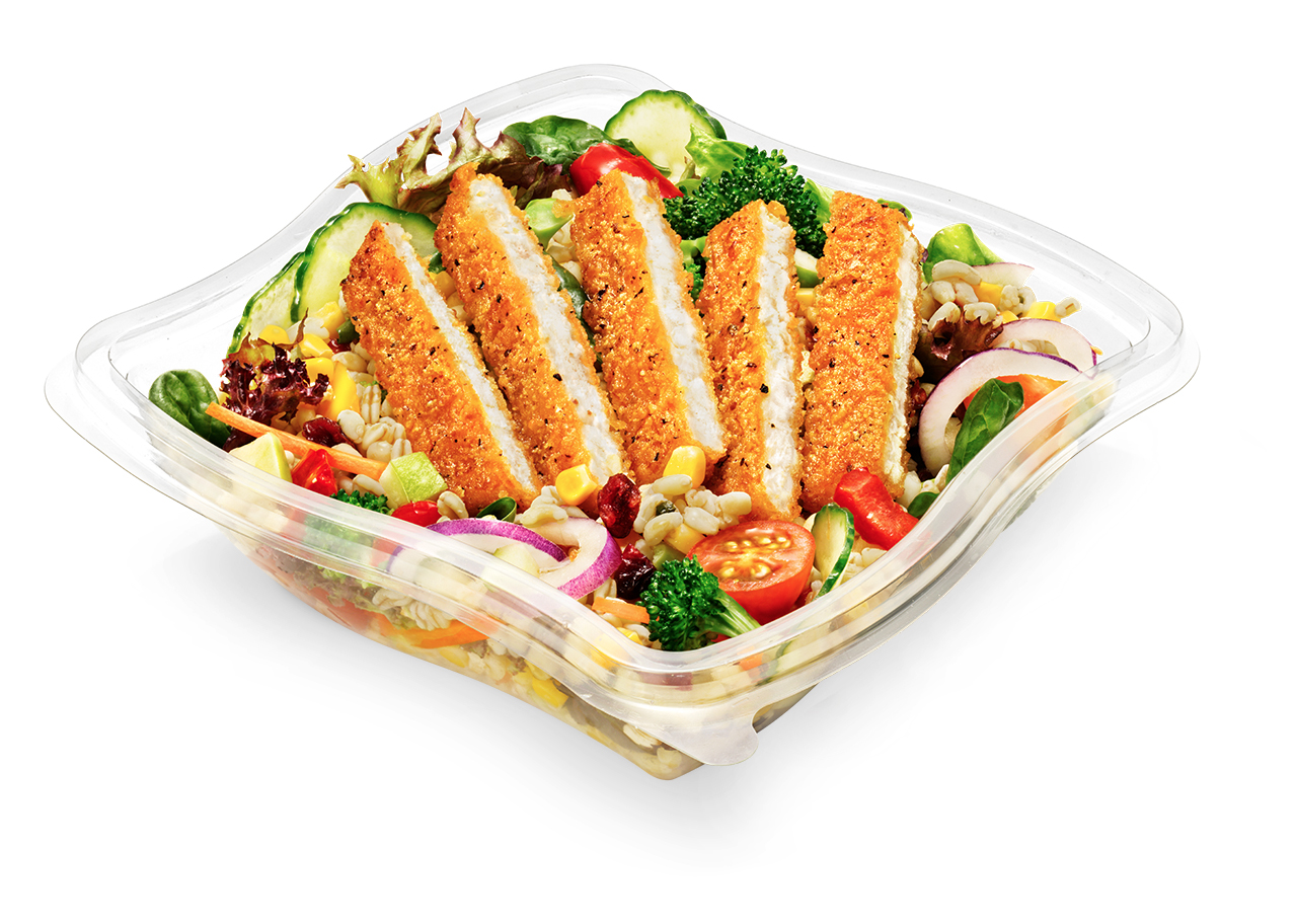 Sweet Mustard Crispy Chicken salat