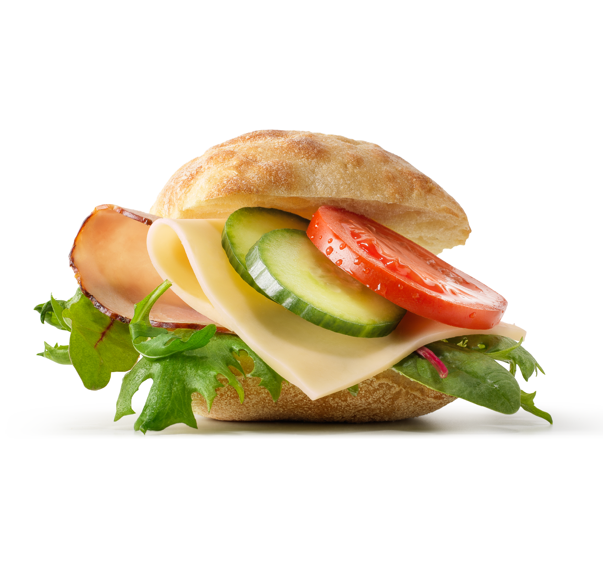 Ciabatta Roll Cheese & Ham 