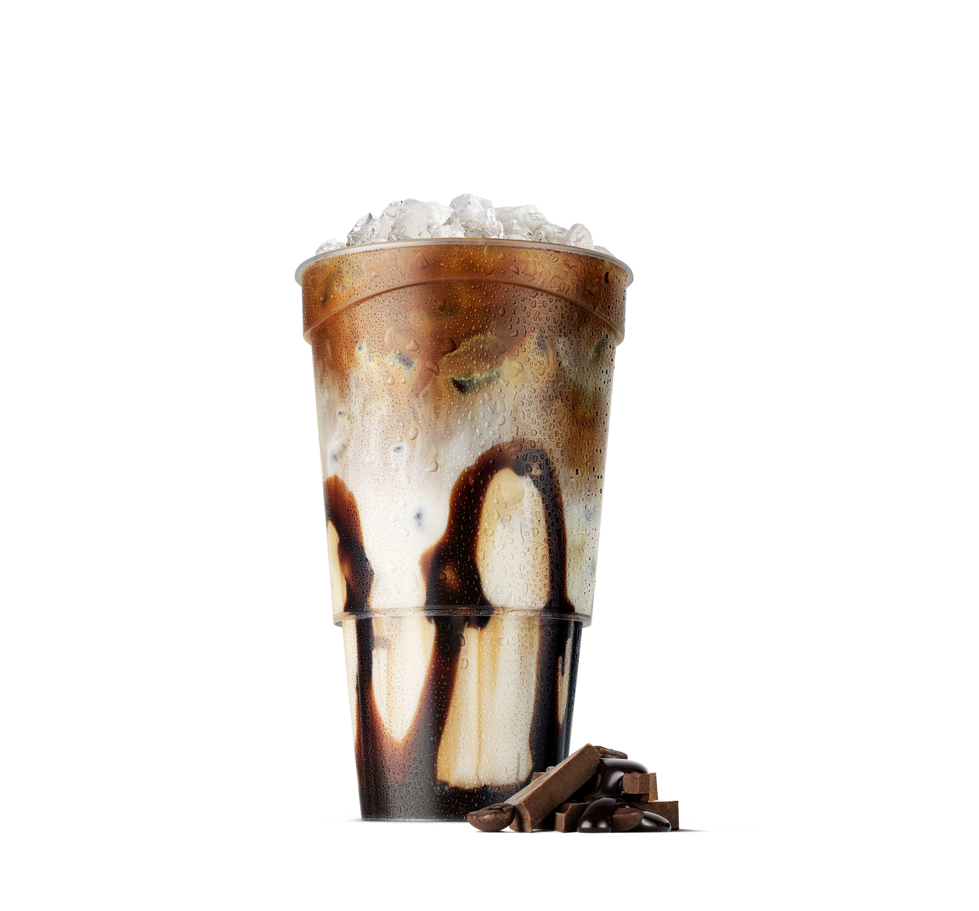 Iced chocolate latte