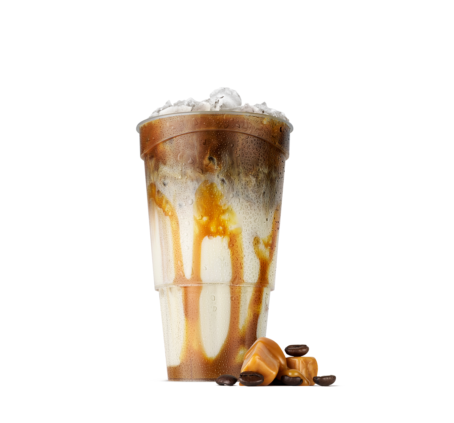 Iced caramel latte