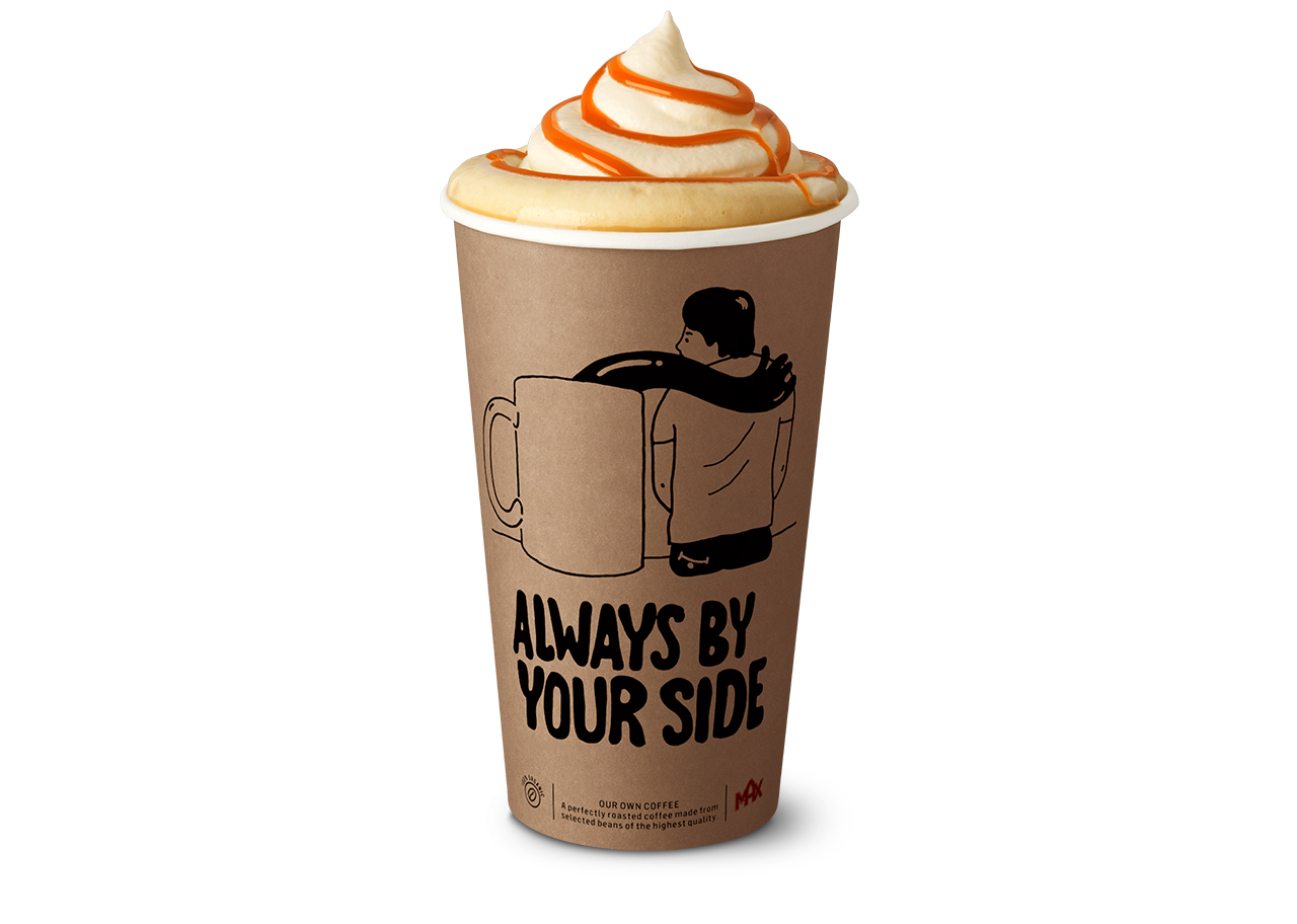Iced caramel latte