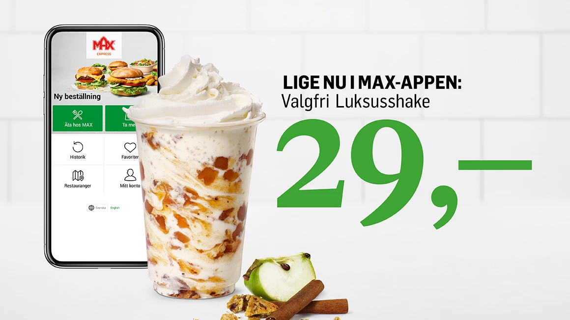Luksusshake 29 DKK