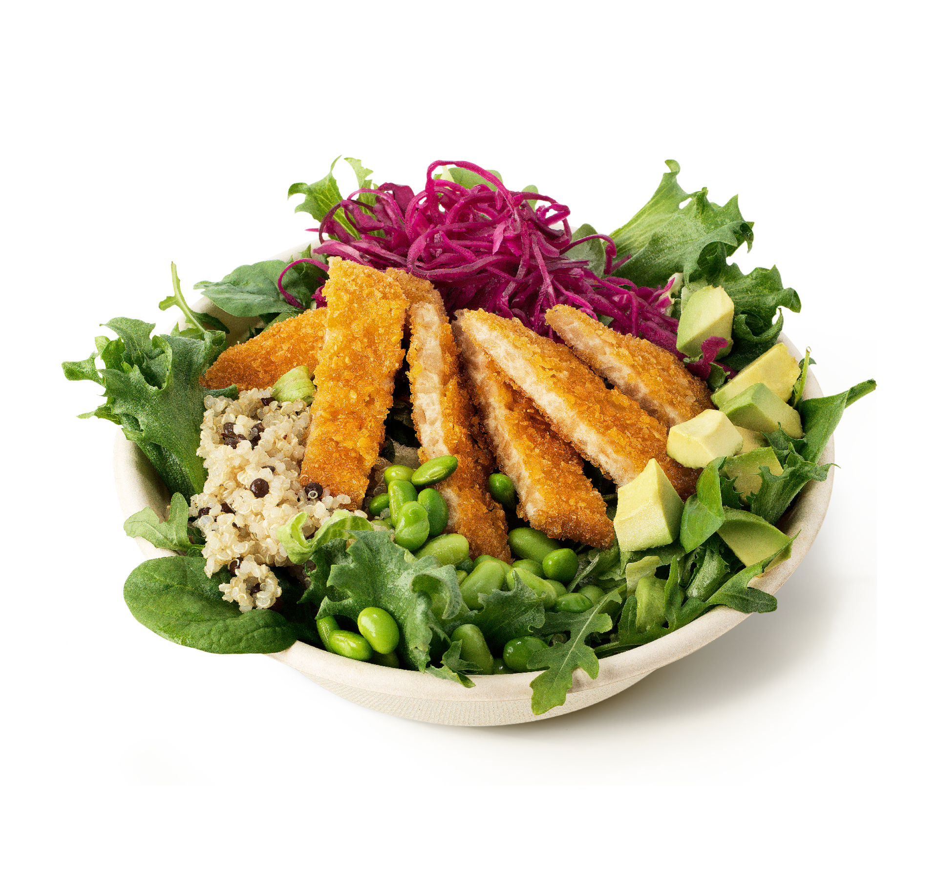 Crispy No Chicken Salat Bowl