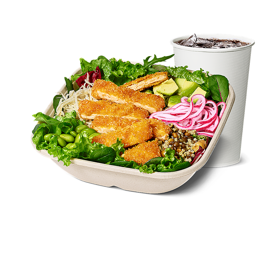 Crispy No Chicken Salat Bowl