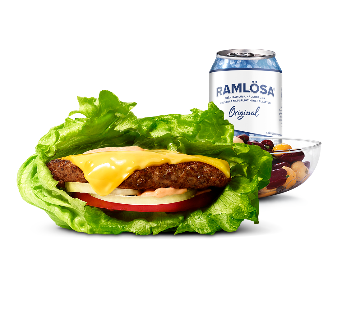 Salat burger menu