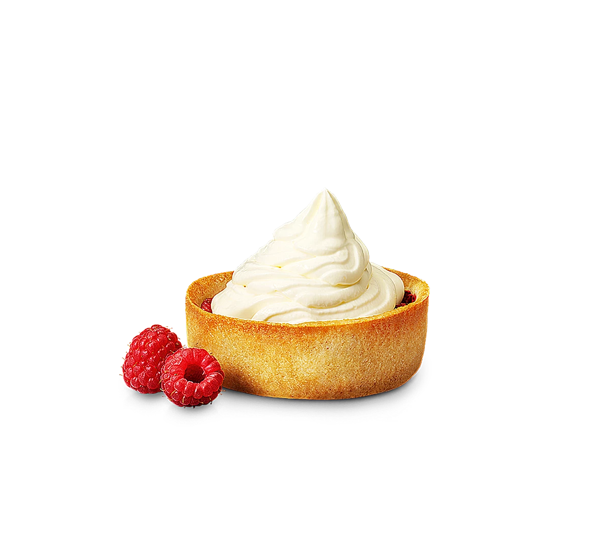 Hindbærtærte med softice